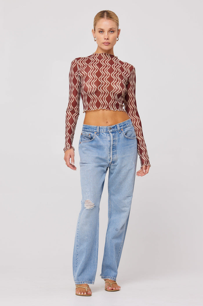 This is an image of Ida Top in Coco - RESA featuring a model wearing the dress