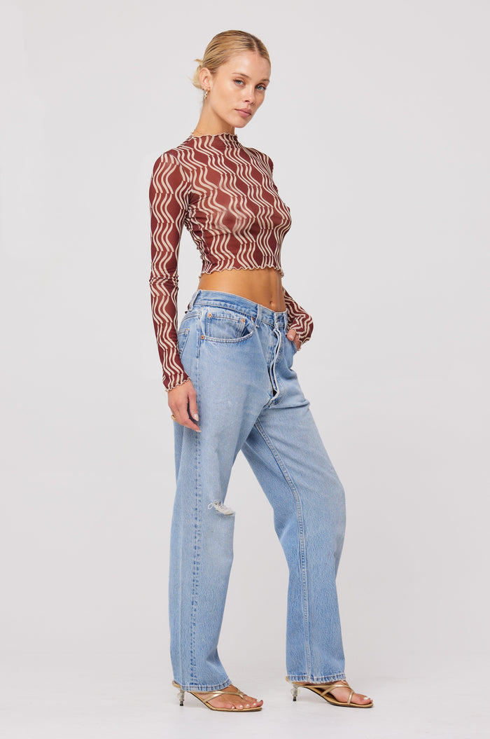 This is an image of Ida Top in Coco - RESA featuring a model wearing the dress