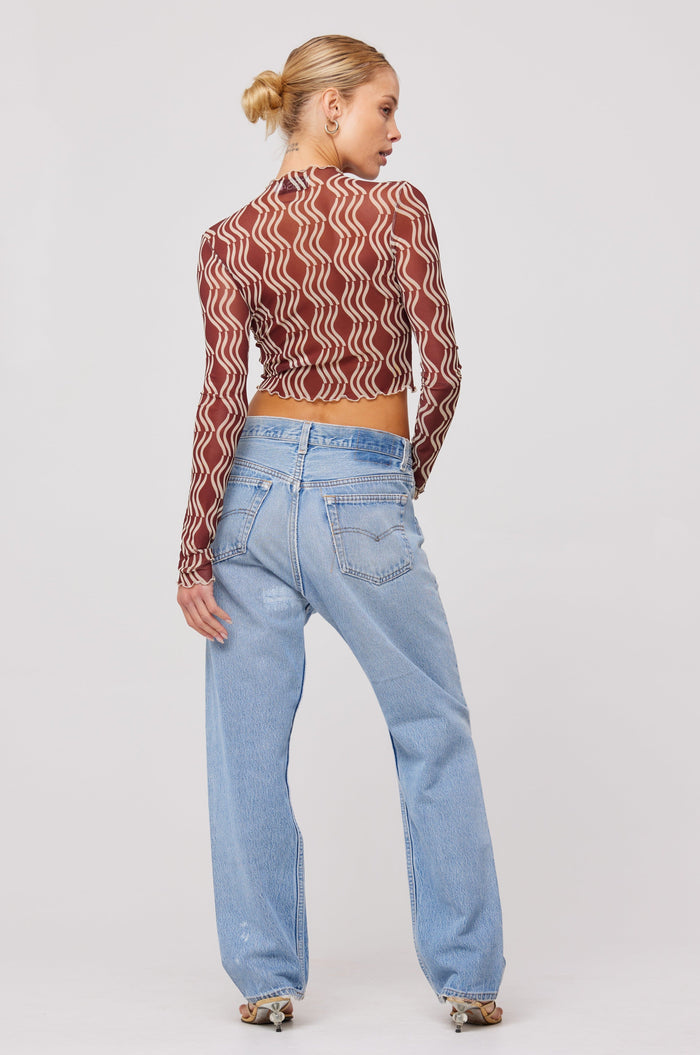 This is an image of Ida Top in Coco - RESA featuring a model wearing the dress
