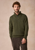 IrelandsEye Cashmere Mix Troyer Sweater | Loden