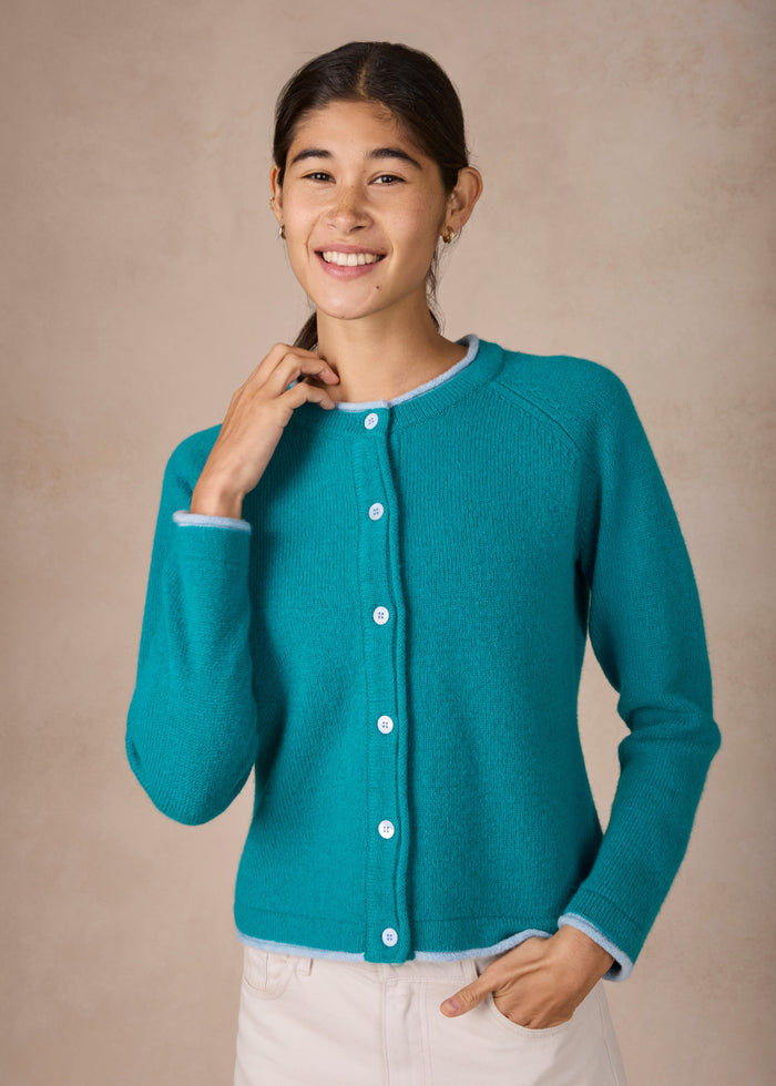 IrelandsEye Women's Killiney Cardigan | Persian Teal