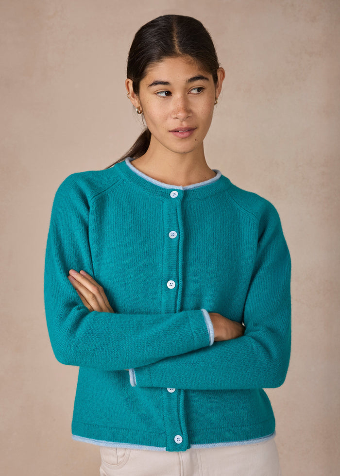 IrelandsEye Women's Killiney Cardigan | Persian Teal