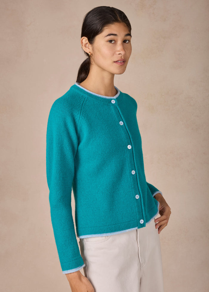 IrelandsEye Women's Killiney Cardigan | Persian Teal