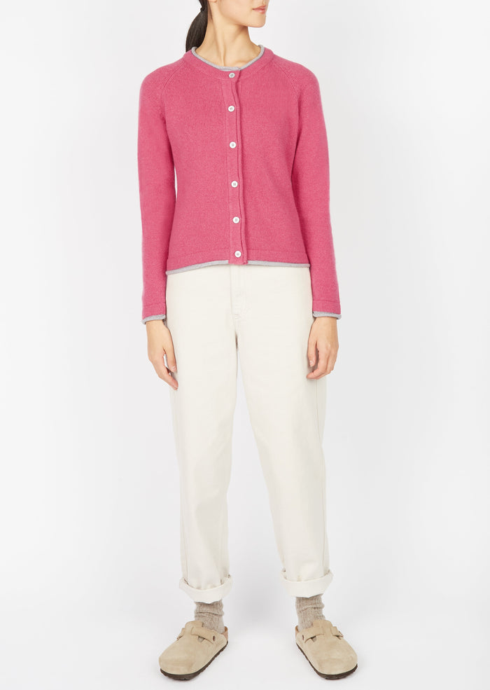 IrelandsEye Women's Killiney Cardigan - Rose Pink
