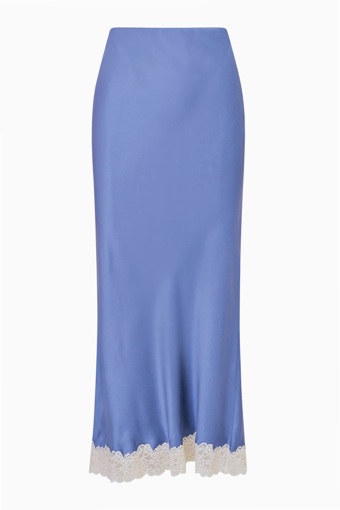 Janella Silk-Blend Midi Slip Skirt