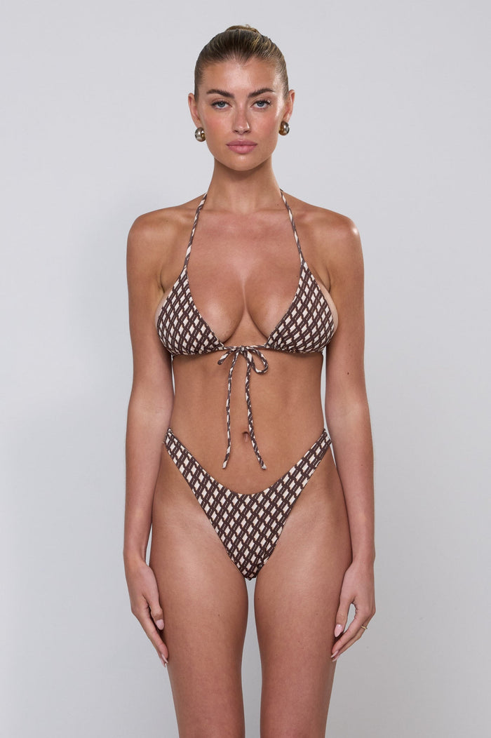 This is an image of Joey Bikini Bottom in Tulum - RESA featuring a model wearing the dress