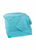 John Hanly Mohair Aqua Blue Throw