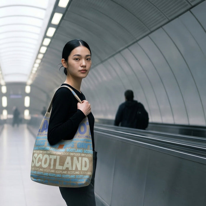 Julia Shoulder Bag Scotland - Heritage Of Scotland - BEIGE/BLUE/GREEN / L