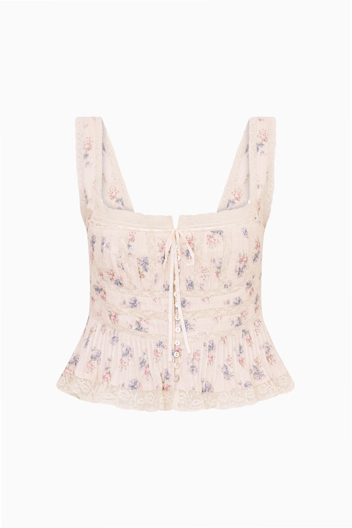 Kaelin Floral Cotton Top