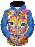 Kaleidoscopic King 2 Unisex Zip-Up Hoodie Rachel Rosenkoetter Epic Hoodie