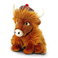 Keel Toys Highland Cow with Tartan Hat Plush 25cm - Heritage Of Scotland -