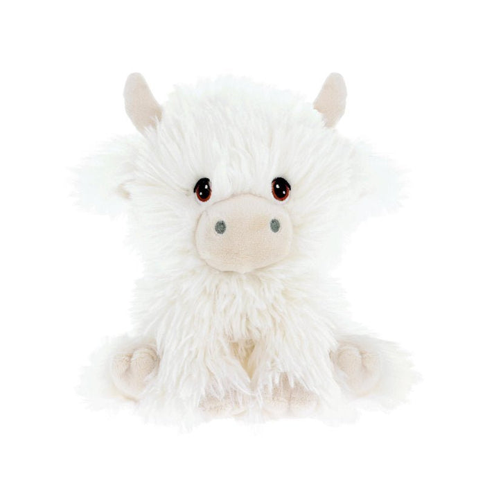 Keel Toys Keeleco Cream Shaggy Cow Plush Toy 18cm - Heritage Of Scotland -