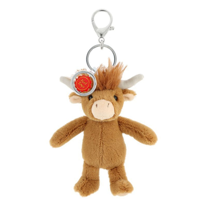 Keel Toys Keeleco Enchanted Highland Cow Bag Charm 14cm - Heritage Of Scotland -