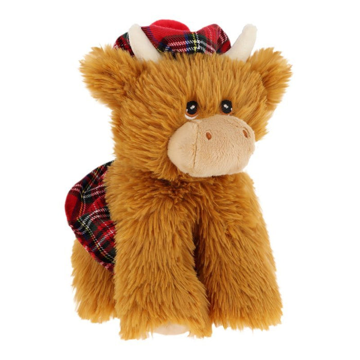Keel Toys Keeleco Highland Cow with Kilt & Tammy 20cm - Heritage Of Scotland -