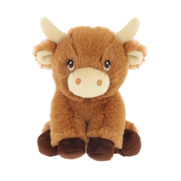 Keel Toys Keeleco Mini Shaggy Cow Plush Toy 12cm - Heritage Of Scotland -