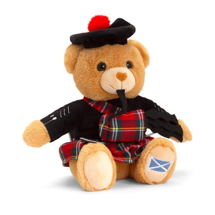 Keel Toys Pipp Scottish Piper Bear Plush Souvenir 25cm - Heritage Of Scotland -