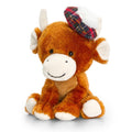 Keel Toys Pippins Highland Cow Tartan Hat Plush 14cm - Heritage Of Scotland -