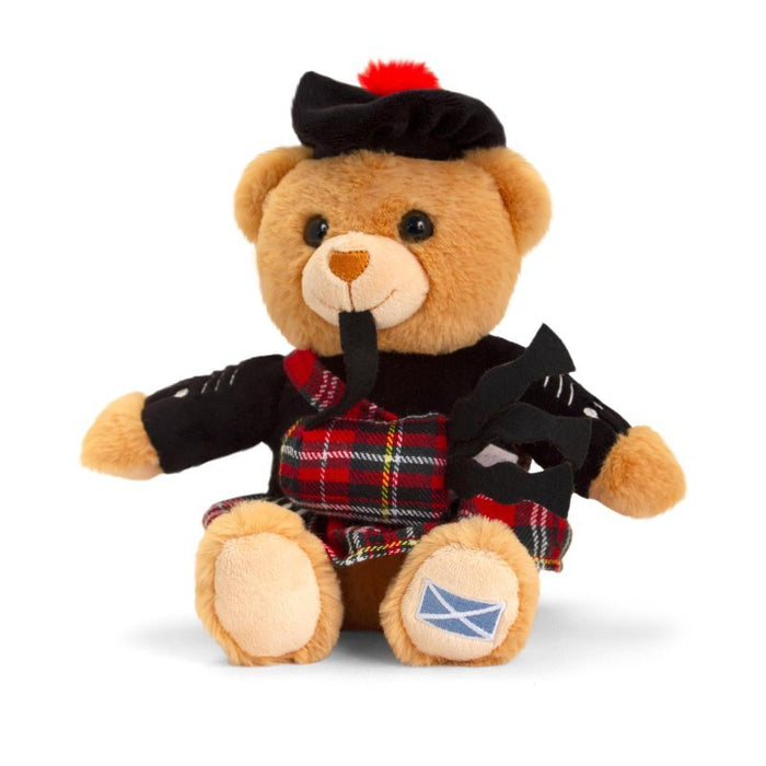 Keel Toys Scottish Piper Bear Plush Souvenir 19cm - Heritage Of Scotland -