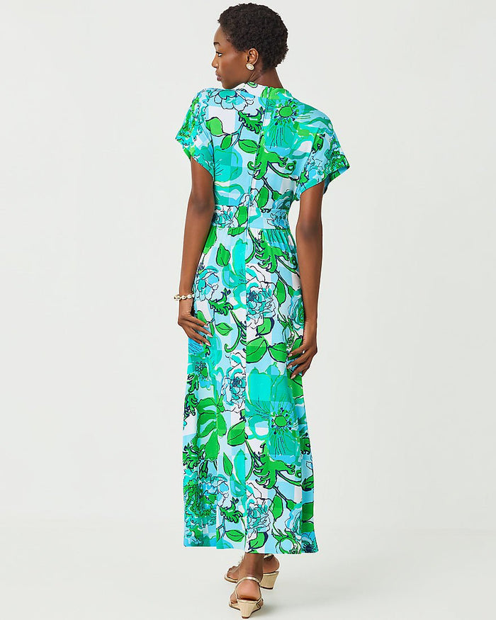Lilly Pulitzer - Keenan Maxi Dress - Capri Blue Rousseaus Roses