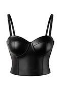 Kelly.....PU Corset Crop Top