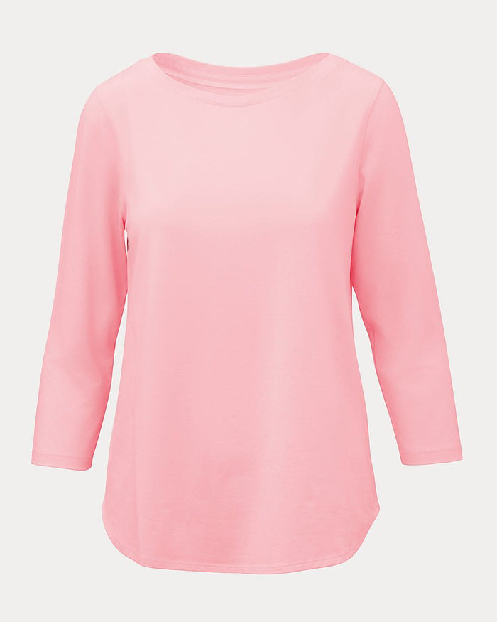 Lilly Pulitzer - Key West Three Quarter Sleeve Top - Conch Shell Pink