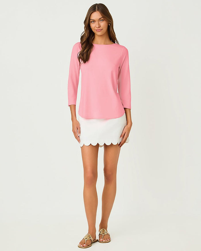 Lilly Pulitzer - Key West Three Quarter Sleeve Top - Conch Shell Pink