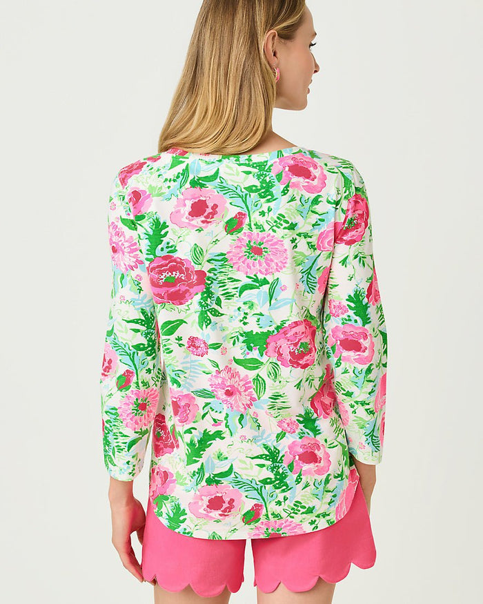 Lilly Pulitzer - Key West Three Quarter Sleeve Top - Multi Poppy Party