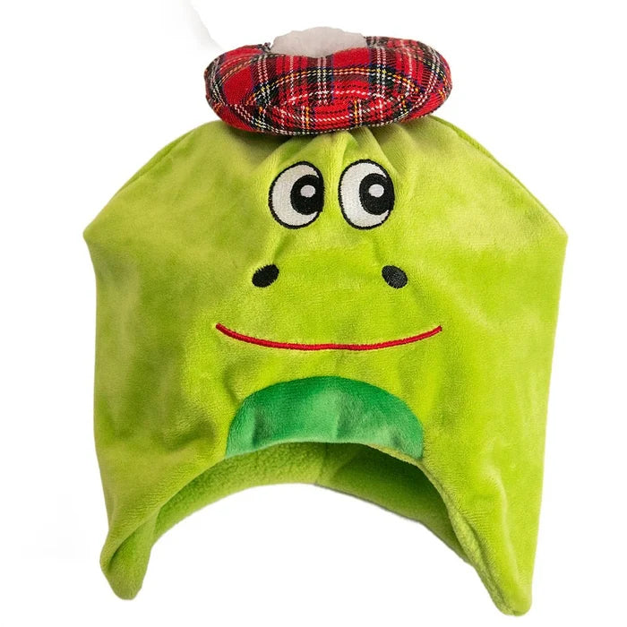 Kids McSquashie Nessie Hat – Soft Plush Scottish Monster Hat with Tartan Tam - Heritage Of Scotland -