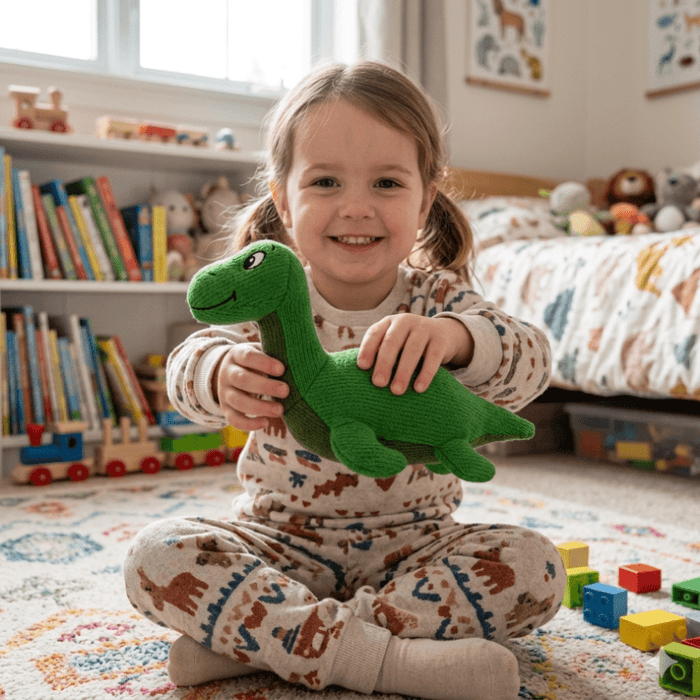 Knitted Nessie Plush 18cm – Soft Loch Ness Monster Toy & Scottish Keepsake - Heritage Of Scotland -