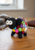 Knitted Wool Standing Sheep Keyring | MultiColour