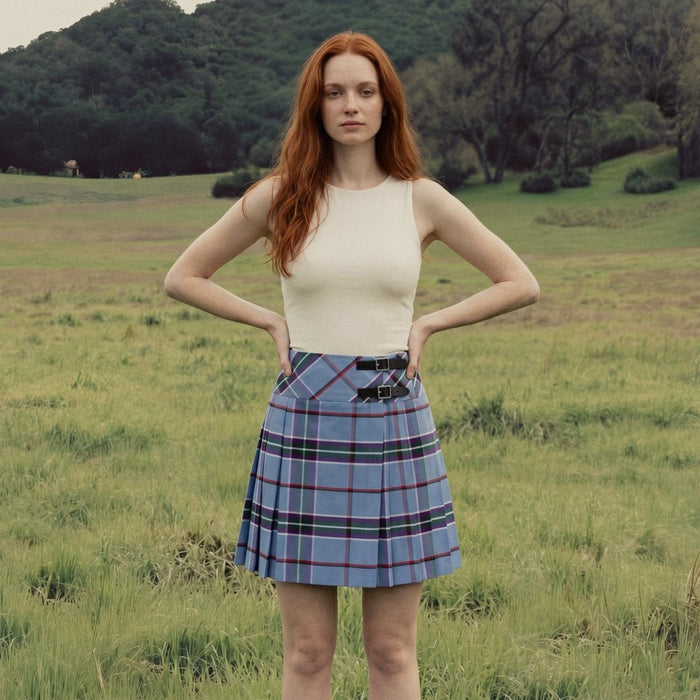 Ladies Deluxe Billie Kilted Skirt World Peace Tartan - Heritage Of Scotland - World Peace Tartan