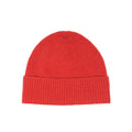 Ladies Plain Lambswool Mix Beanie Crimson Red - Heritage Of Scotland - Crimson Red