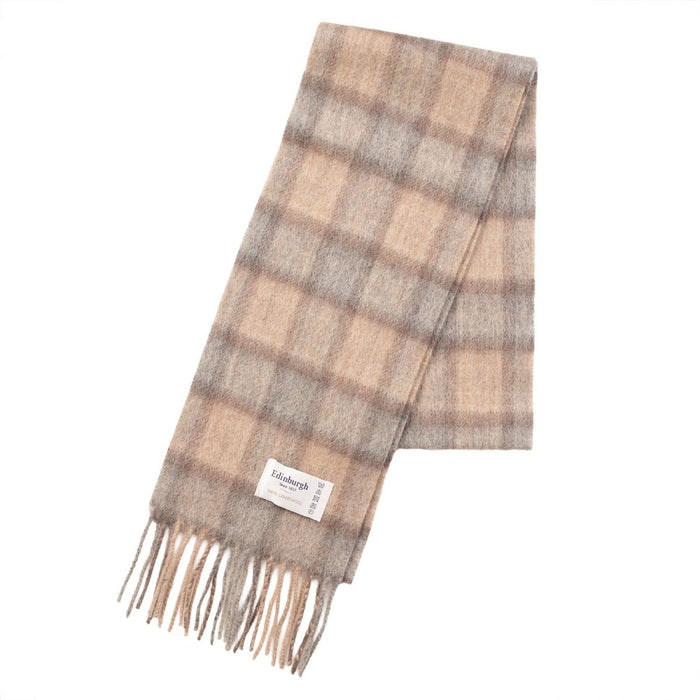 Lambswool Tartan Mini Scarf Mackellar Natural - Heritage Of Scotland -