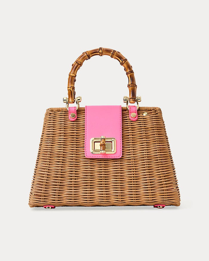Lilly Pulitzer - Leena Top Handle Bag - Cherry Blossom Pink X Honey