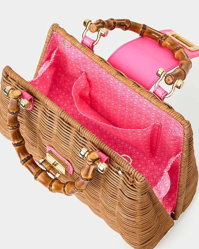 Lilly Pulitzer - Leena Top Handle Bag - Cherry Blossom Pink X Honey