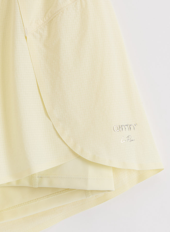 Lemon White Running Shorts