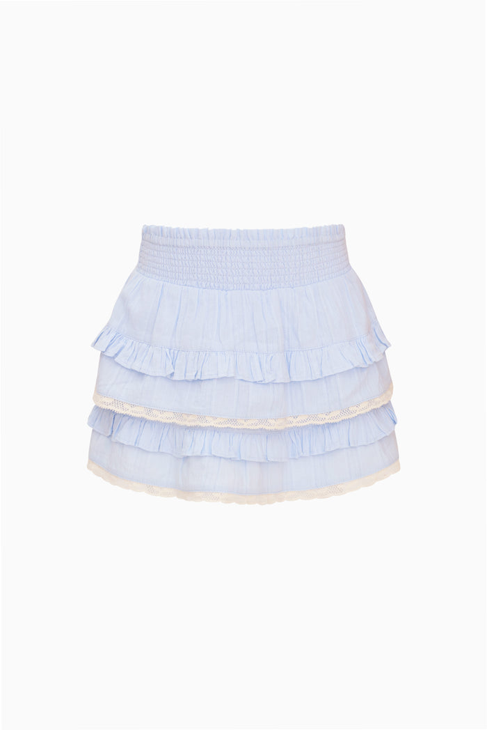 Little Girls Blue Cotton Billie Skirt