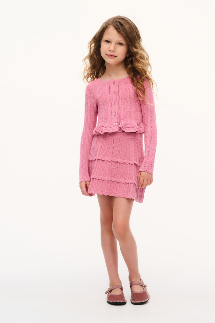 Little Girls Stretch Pointelle Gemira Skirt