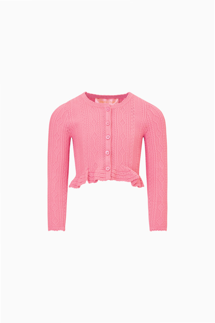 Little Girls Stretch Pointelle Orly Cardigan