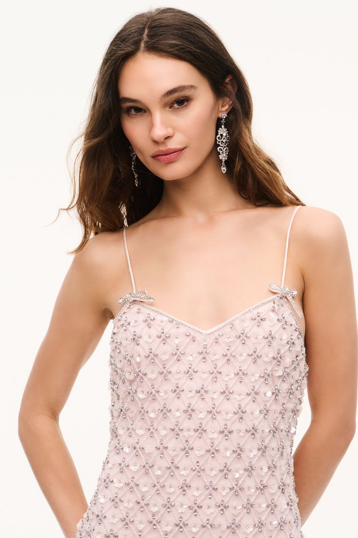 Livi Floral Embellished Midi Dress