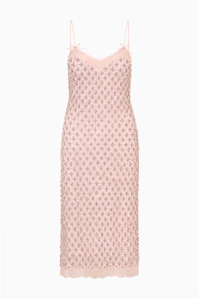 Livi Floral Embellished Midi Dress