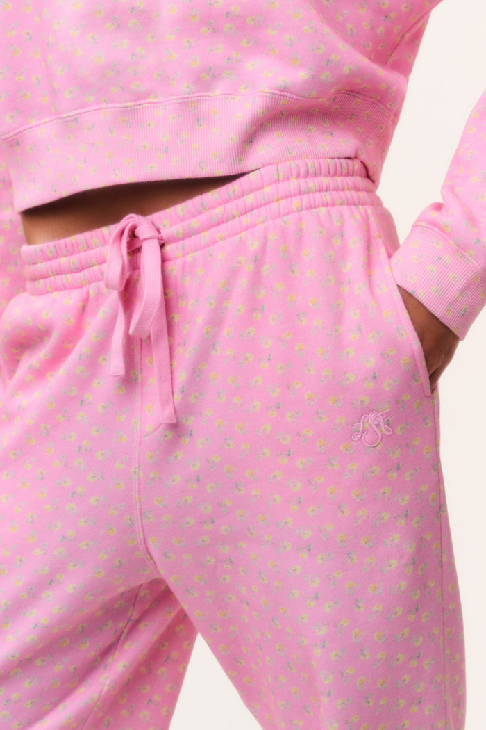 Lolana Ditsy Floral Sweatpant - POLAROID ROSE