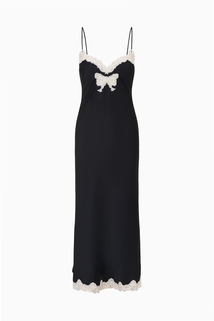 Lomira Lace Bow Maxi Dress