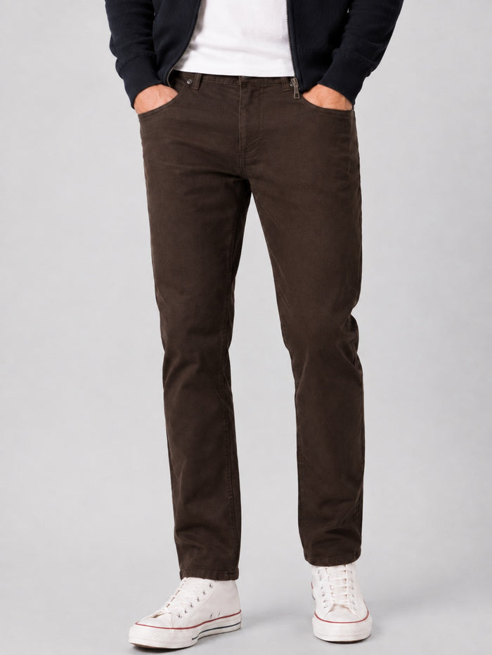 Clean Cut Copenhagen LONDON STRAIGHT 5-POCKET PANTS Bukser Dark Brown