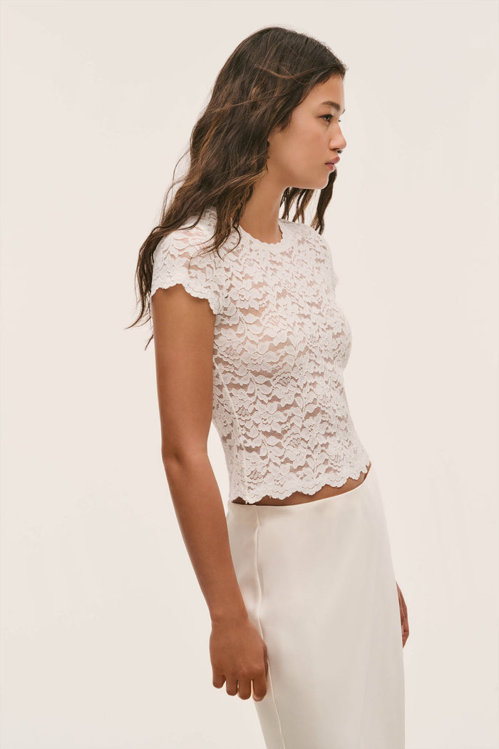 Lucas Stretch Lace Tee