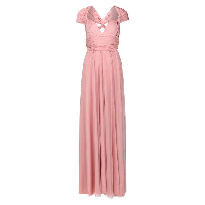 Jersey Wrap with Flutter Sleeve Dusky Pink - Dress - Jacqueline Louise