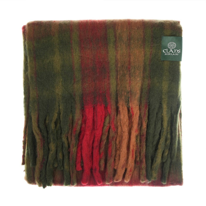 Luxuriously Soft Lightweight Plaid Scarf with Long Fringes – Elegant Draped Wrap - Heritage Of Scotland - BUCHANAN AUTUMN