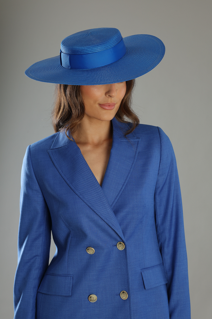 Macy Racewear Boater Royal - Accessory - Morgan and Taylor