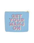 Mahjong Zipper Canvas Card Pouch