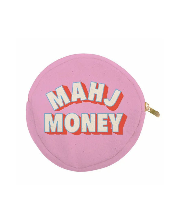 Mahjong Zipper Canvas Pouch